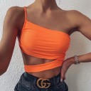 Ladies' Asymmetrical Crop Top A1094 8