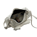 Ladies' Bag with Bow 23 x 8 x 15 cm Cotton and Polyester Pearl Handle Elegant Evening Handbag 3