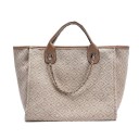 Ladies' Bag with Diamond Pattern 31 x 24 x 16 cm Short Handles for Hand Carry Long Chain Straps for Shoulder Carry Canvas and Polyester 2