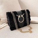 Ladies' Bag with Faux Fur M1055 1