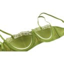 Ladies' Balcony Bra with Moulded Cups Trimmed with Floral Lace with a Smooth Shiny Surface and Adjustable Straps 11