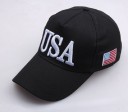 Ladies' Baseball Cap with Raised USA Embroidery and Flag on the Side Cap made from Cotton, Polyester, and Acrylic One Size with Strap 2