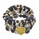Ladies' Beaded Bracelet 4 pcs J117 7