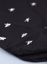 Ladies' Beanie Cap with Silver Stars Loose Flowing Cut Blend of Polyester and Cotton Head Circumference 54 to 59 cm 14