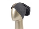 Ladies' Beanie Hat with a Bead Stripe in a Leopard Pattern Loose Flowing Fit Cotton and Polyester Head Circumference 54 to 59 cm 4