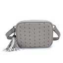 Ladies' belt bag made of PU leather Quilted pattern with metal studs Decorative tassel on the zip Adjustable strap with buckle 21 x 8 x 16 cm 4