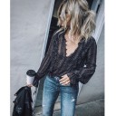 Ladies' Black Blouse with a Neckline 3