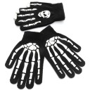 Ladies' Black Gloves with Bones 6