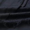 Ladies' Black Knee-Length Dress with Asymmetrical Pleated Skirt and Lace Deep V-Neck Thin Straps Polyester with Spandex 7