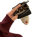 Ladies' Black Wallet with Bell Closure with Clip Polyester Fabric Lightweight Textile Wallet for Everyday Use 2