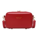Ladies' box-shaped crossbody handbag Zip fastening Metal feet Adjustable strap with carabiners PU leather 17 x 10 x 8.5 cm 5