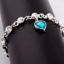 Ladies' Bracelet with Heart and Stones 5