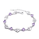 Ladies' Bracelet with Hearts and Stones A1695 1