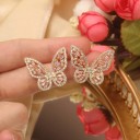 Ladies' Butterfly Earrings with Zirconia 9