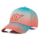 Ladies' Cap with Colour Transition Baseball Cap with Front Embroidery Strap with Metal Buckle Cotton Head Size 54 to 62 cm 1