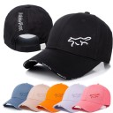 Ladies' Cap with Embroidered Fox Silhouette Cotton Baseball Cap with Strap and Buckle at the Back For Head Circumference 54 to 62 cm 8