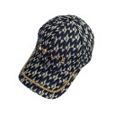 Ladies' cap with pattern and Love inscription Decorative letters with rhinestones Golden chain on the peak Cotton Head circumference 56 7
