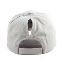 Ladies' Cap with Ponytail Opening Solid Colour Baseball Cap with Curved Brim without Print Acrylic Universal Size 9