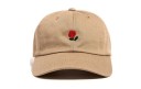 Ladies' Cap with Small Embroidered Rose Cotton Baseball Cap with Curved Peak and Ventilation Eyelets Head Circumference 54 to 62 cm 2