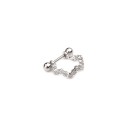 Ladies' cartilage piercing earring Straight bar with ball Small decoration with sparkling zirconia Costume jewellery metal Delicate design 1 piece 29