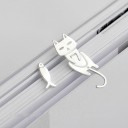 Ladies' Cat and Fish Stud Earrings 1