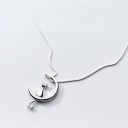 Ladies' Cat on the Moon Necklace 5