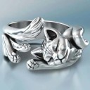 Ladies' Cat Ring D1127 1