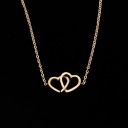 Ladies' Chain Bracelet Linked Hearts 4