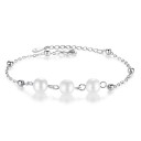 Ladies' Chain Bracelet with Pearls P197 1