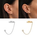 Ladies' Chain Earrings with Ear Cuffs 6