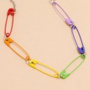 Ladies' Choker Necklace with Safety Pins 5