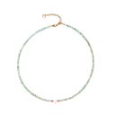 Ladies' Choker with Coloured Beads Made from Natural Shells, Mother-of-Pearl Beads, Gold-Plated Surgical Steel Chain for Longevity and Durability 3