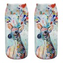 Ladies' Christmas Socks with 3D Deer Print 1