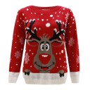 Ladies' Christmas Sweater with Reindeer J1227 3
