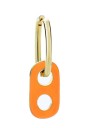 Ladies' Circular Earring with Colourful Pendant with Openings Gold Ring Costume Jewellery Length 3.3 cm Shiny Fashion Accessory for One Ear 11