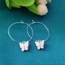 Ladies' Circular Earrings with Butterfly C1093 26