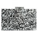 Ladies' Clutch 18 x 12 x 5 cm Sturdy box-shaped bag with glitter Metal shoulder chain Suitable for social events and parties 1