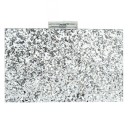 Ladies' Clutch 18 x 12 x 5 cm Sturdy box-shaped bag with glitter Metal shoulder chain Suitable for social events and parties 3