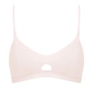 Ladies' Comfortable Cotton Bra with a Semicircular Cut-out in the Middle Thin Adjustable Straps Fastening at the Back Smooth Cut 5