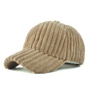 Ladies' Corduroy Cap with Wide Ribs Soft Velvet Surface Baseball Shape Curved Brim Head Circumference 56 to 58 cm 1