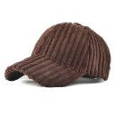 Ladies' Corduroy Cap with Wide Ribs Soft Velvet Surface Baseball Shape Curved Brim Head Circumference 56 to 58 cm 4