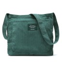 Ladies' Corduroy Shoulder Bag with Wide Strap and Large Front Pocket Soft Bag for the City and School 34 x 37 cm 5