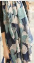 Ladies' Cotton Scarf with Flowers J1660 8