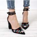 Ladies' Court Shoes with Flowers 4