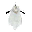 Ladies' Crocheted Crop Top with Faux Fur Roll Neck Stylish Winter Top Knitted Look Polyester Cotton 7