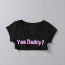 Ladies' Crop Top Yes Daddy 2