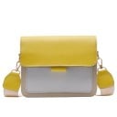 Ladies' Crossbody Bag with Flap and Wide Strap Small Shoulder Bag Made of PU Leather and Polyester Dimensions 19 x 15 x 6 cm 4