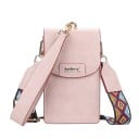Ladies' Crossbody Bag with Flap Wide Strap with Geometric Pattern Wrist Loop Matte PU Leather Surface Dimensions 20 x 11 x 5 cm 6
