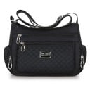 Ladies' Crossbody Bag with Quilted Front Panel Multiple Zip Pockets Nylon and Polyester 27 x 19 x 10 cm For Everyday Use 1