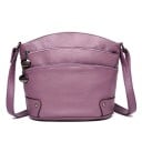 Ladies' crossbody bag with several zip pockets Rounded shape Adjustable shoulder strap Decorative metal pendant 24 x 22 x 11 cm 3
